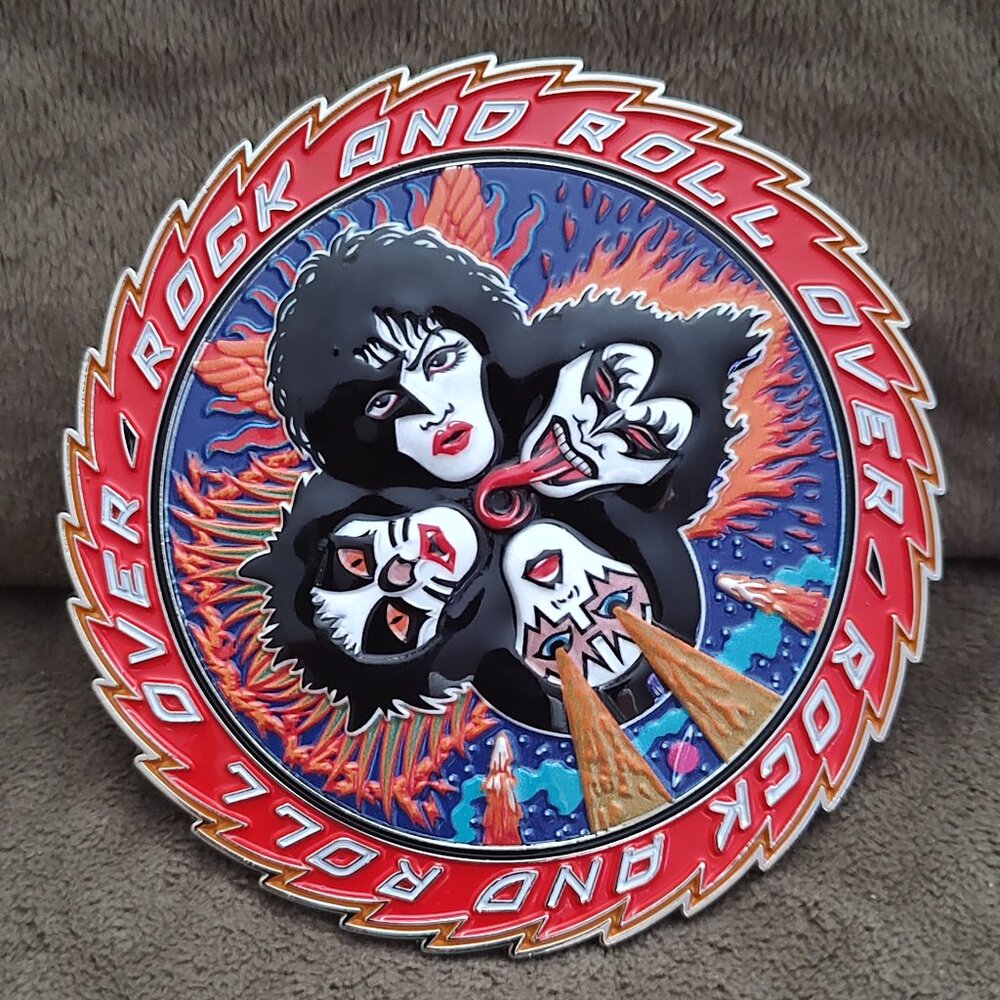 KISS Rock and Roll Over Collectible Belt Buckle NEW